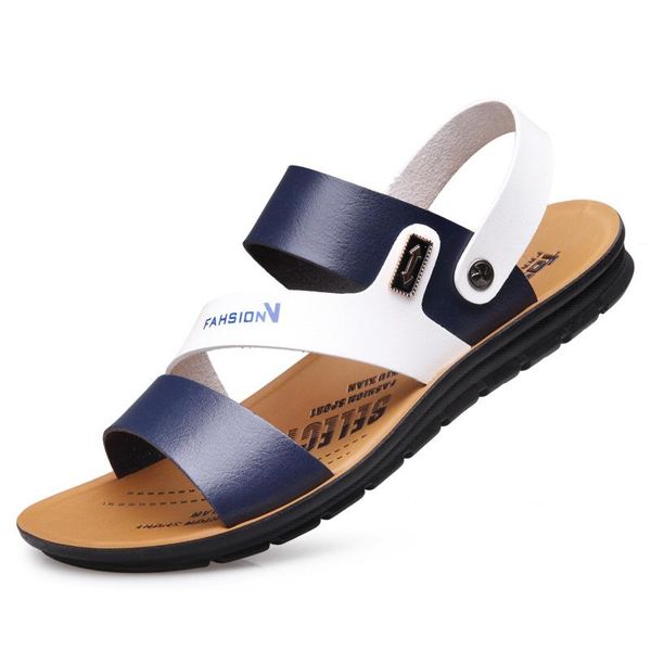 

sandals 2021 summer men's beach shoes microfiber fashion breathable comfortable casual slippers, Black