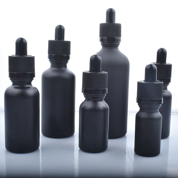 

10ml 15ml 30m10ml-100ml glass black dropper bottles essential oil bottles for perfume armatherapy makeup containers