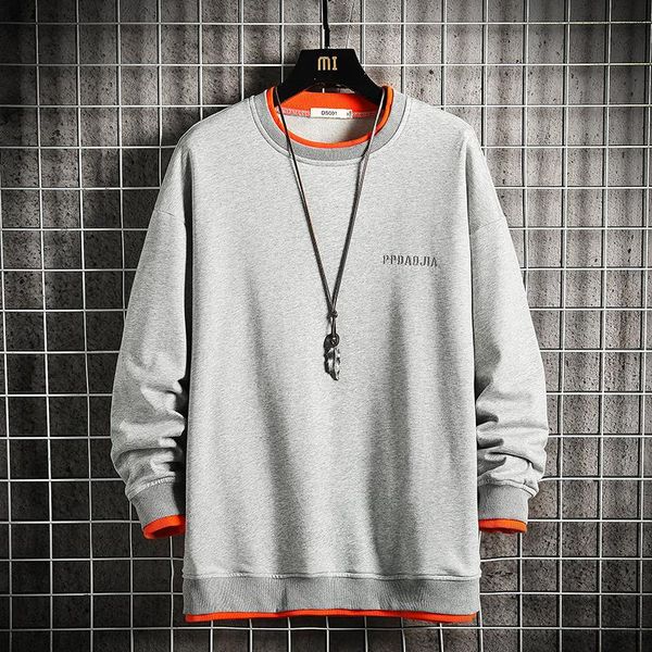 

men's hoodies & sweatshirts autumn spring 2021 sweatshirt mens black white hip hop punk pullover streetwear casual fashion clothes plus