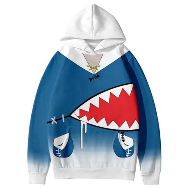 

men's hoodies & sweatshirts hololive vtuber gawr gura vestir-se 3d moda outono winer terno roupas esportivas com capuz jovem kawaii, Black