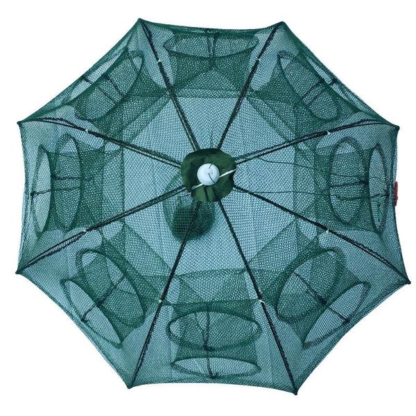 

4-20 holes automatic folding fishing net shrimp cage nylon foldable crab fish trap cast network accessories