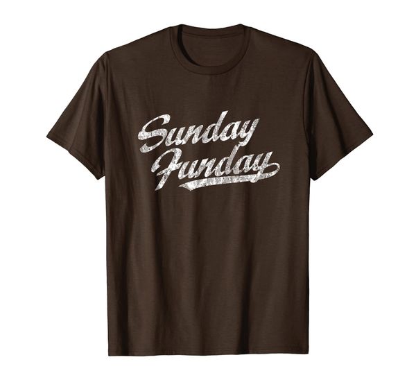

sunday funday t-shirt vintage fun day sports design tee, White;black