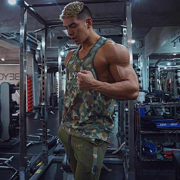

bodybuilding sporty tank men gyms fitness workout sleeveless shirt male camouflage summer casual loose undershirt vest, White;black