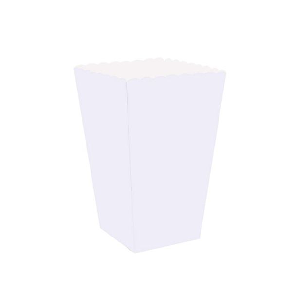 

gift wrap 100pcs popcorn boxes holder containers cartons paper bags stripe box for movie theater dessert tables wedding favors (white)