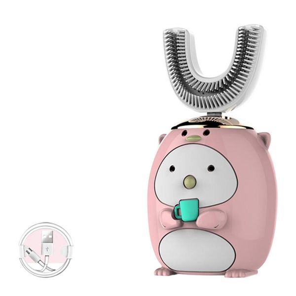 

smart 360 degree u-shaped electric toothbrush for children silicone automatic ultrasonic a2ue