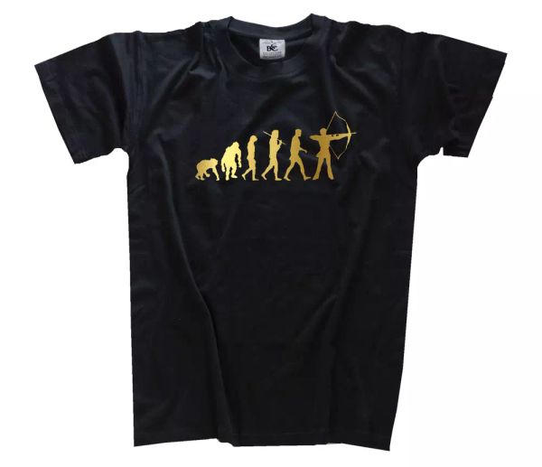 

gold edition bow archer archery evolutiont-shirt s-xxxl, White;black