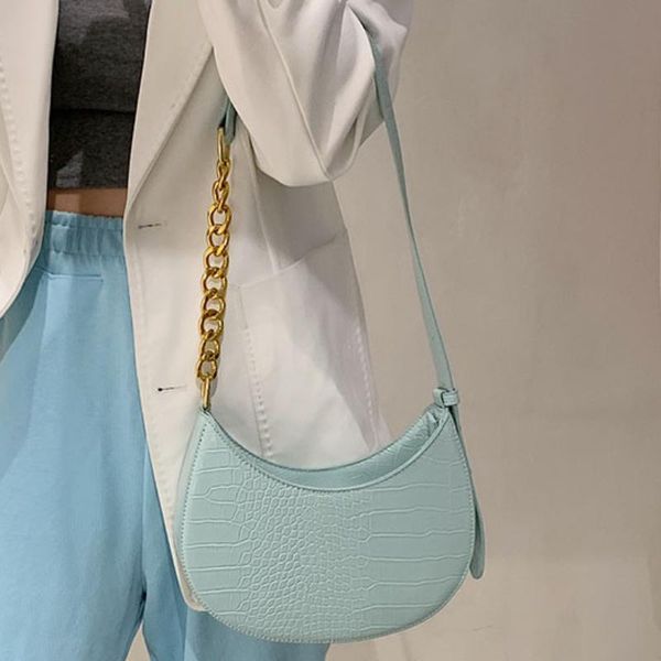 

evening bags hocodo fashion women totes bag pu leather chain shoulder female solid color messenger quality simple ladies