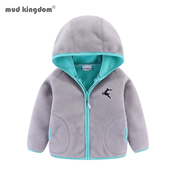 Mudkingdom outono primavera meninas meninos com capuz jaqueta de lã windbreaker zip up rena Outerwear para crianças roupas infantis 211011