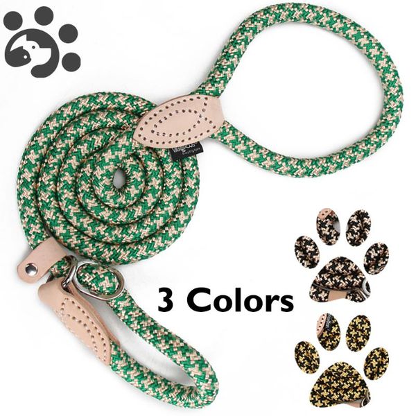

dog collars & leashes leash with collar large dogs rope pet lead handle durable nylon walking traction safty travle