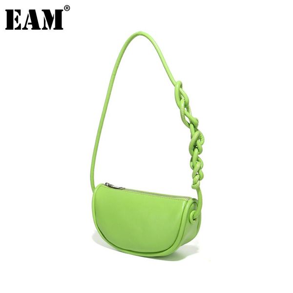 

evening bags [eam] women candy-colored knotted strap pu leather personality all-match crossbody shoulder bag fashion tide 2021 18a3636