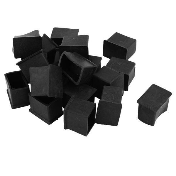 

furniture accessories promotion rubber pvc covers chair leg protector end caps 20mmx30mm 20pcs black