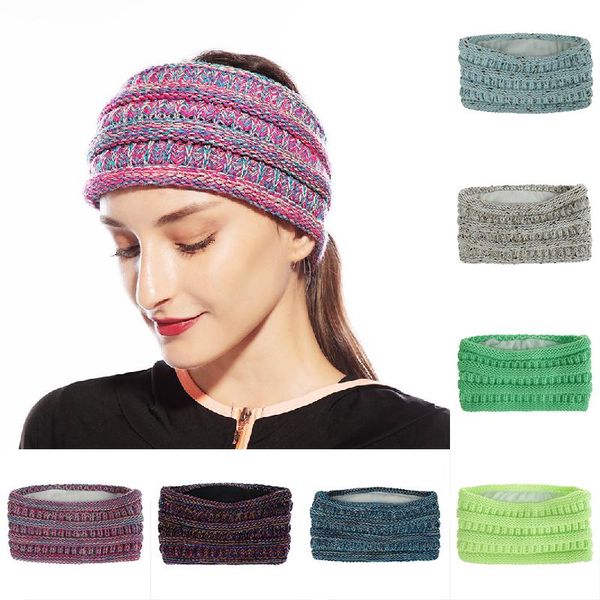 

hair accessories knitted headband winter warmer ear crochet velvet hairband thicken headwraps elastic bands solid color