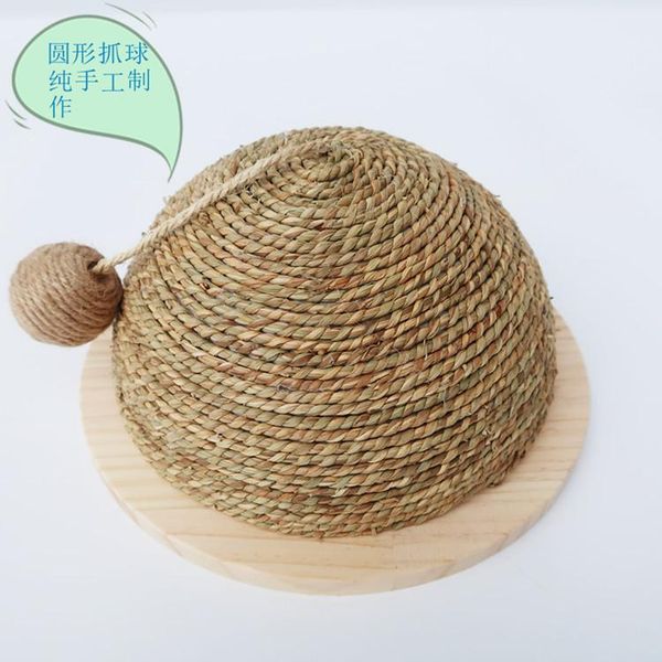 

cat toys scratching board round ball funny toy solid wood semicircle catching