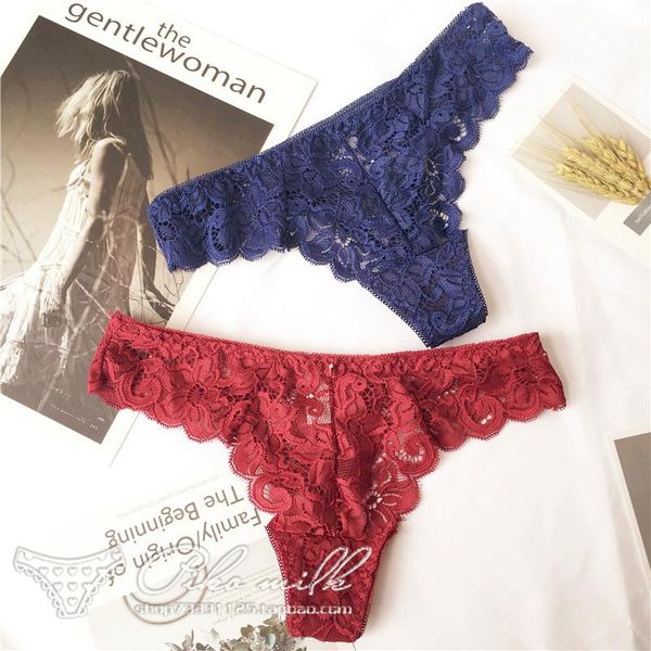 

women's panties women thong pants lace underpants ladies hollow out g-string low waist breathable briefs female invisible lingerie tang, Black;pink