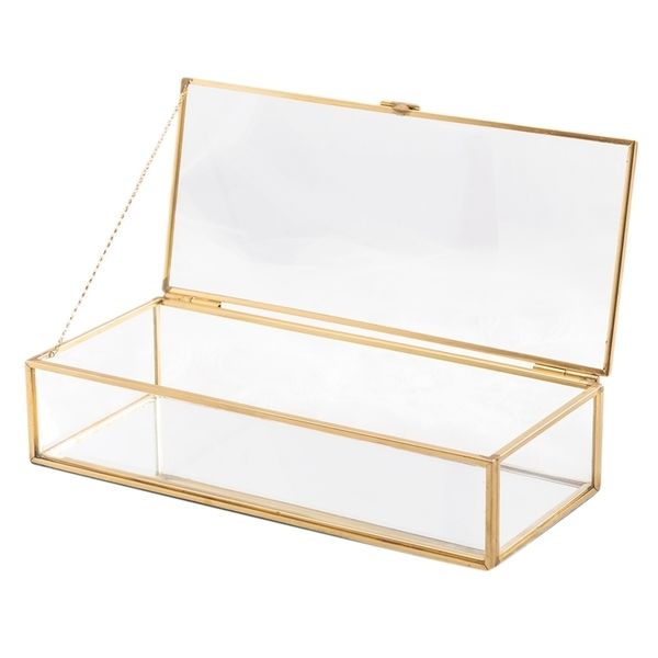 

jewelry box glass jewelery organizer display stand for store 211105, Black