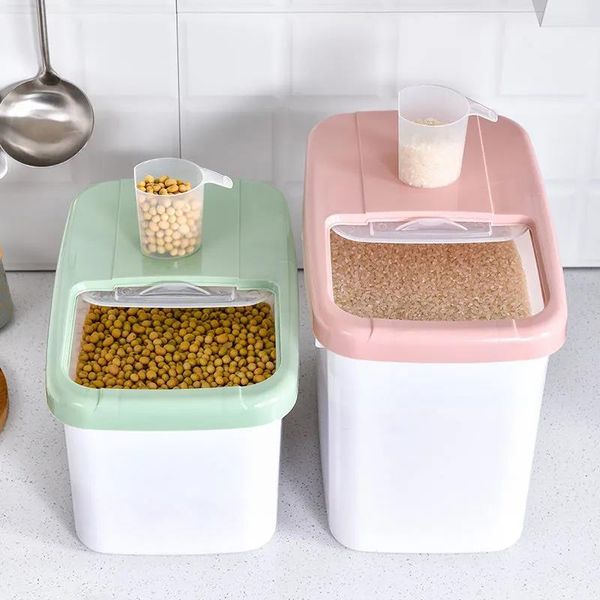 

storage bottles & jars rice bucket box plastic insect-proof flour kitchen pot household grain