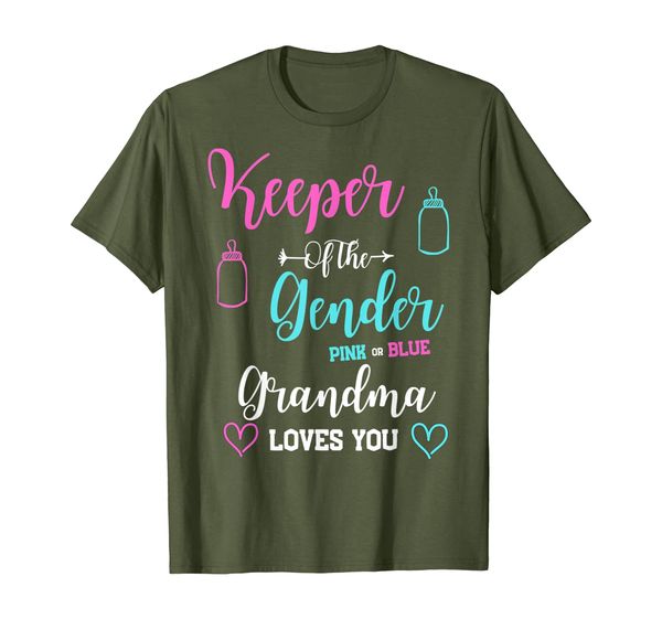 

Keeper of the gender shirt - pink or blue Grandma loves you T-Shirt, Mainly pictures