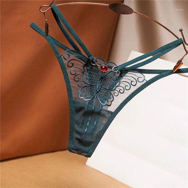 

women's panties mesh transparent women thong bandage low waist thin g string fashion rhinestone decoration ladies underpanties, Black;pink