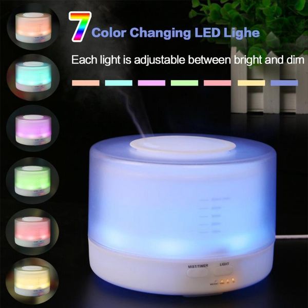 

humidifiers aroma diffuser 500ml remote control ultrasonic air humidifier with 7 color led lights electric aromatherapy essential oil