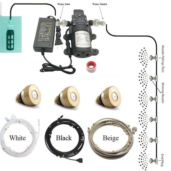 

watering equipments e057 dc 12v high pressure misting pump 160psi diaphragm water cooling system