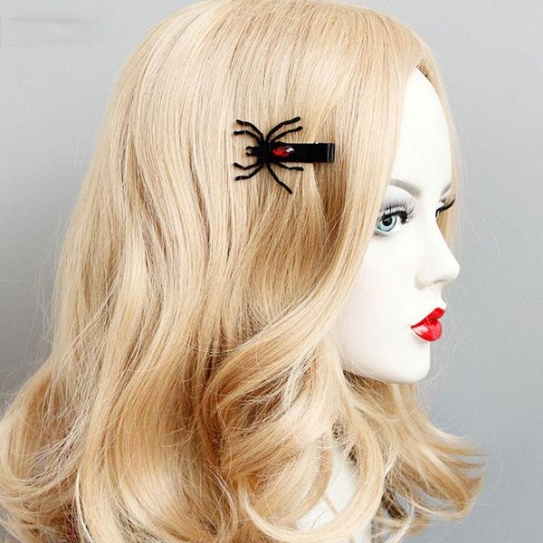 

hair clips & barrettes halloween black spider clip women neo-gothic headwear jewelry headpiece female hairgrips accessories, Golden;silver