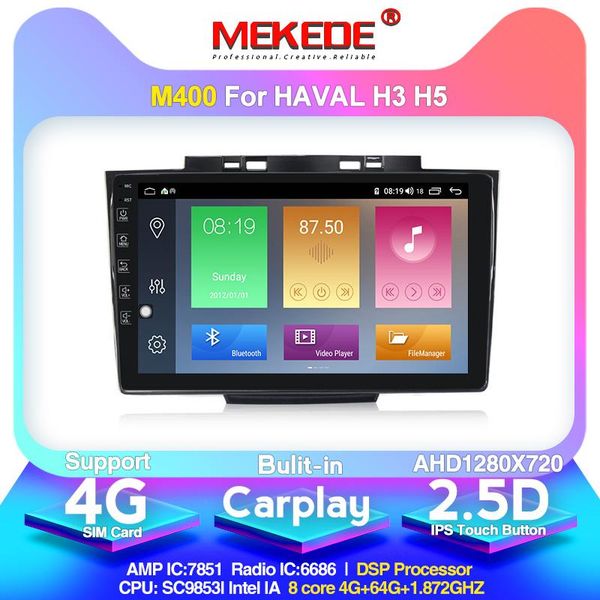 

player mekede android 10 car dvd multimedia for great wall haval hover h3 h5 2013 raido video audio wifi 4g bt