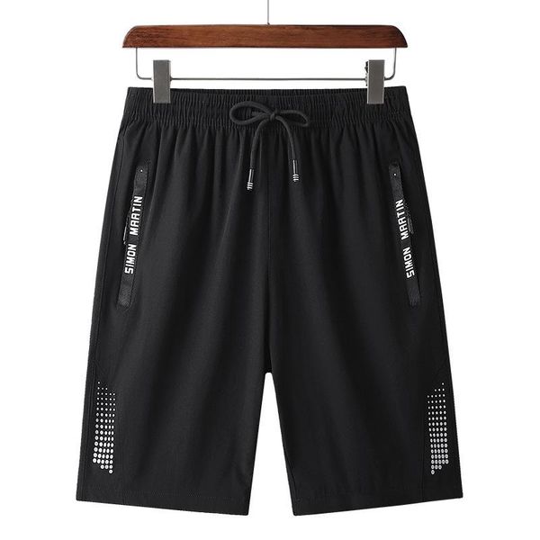 

men's shorts summer 2021 casual 5 cent ice silk beach quick dry, White;black