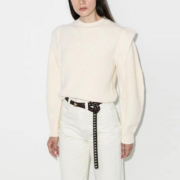 

women sweater three-dimensional shoulders loose and stylish sweaters for woman women's, White;black