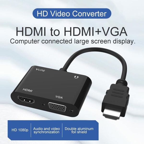

audio cables & connectors to vga 1080p hd adapter 3.5mm jack convertor male female connector vedio cable for computer tv