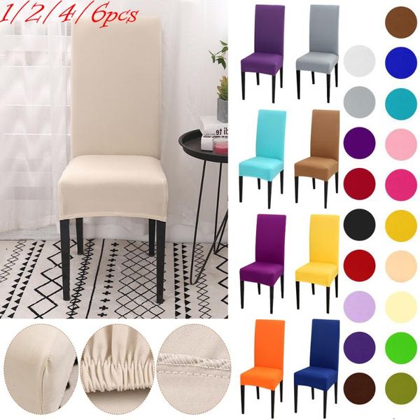 

chair covers 1pc solid color cover spandex stretch elastic slipcovers for dining room banquet el kitchen