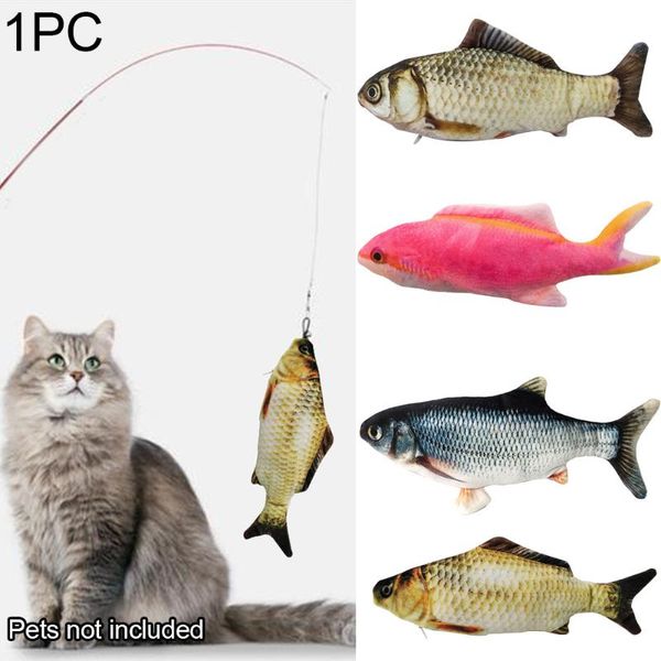 

pet cat toy usb charging simulation interactive fish shape toys funny chewing playing supplies plush wagging indoor
