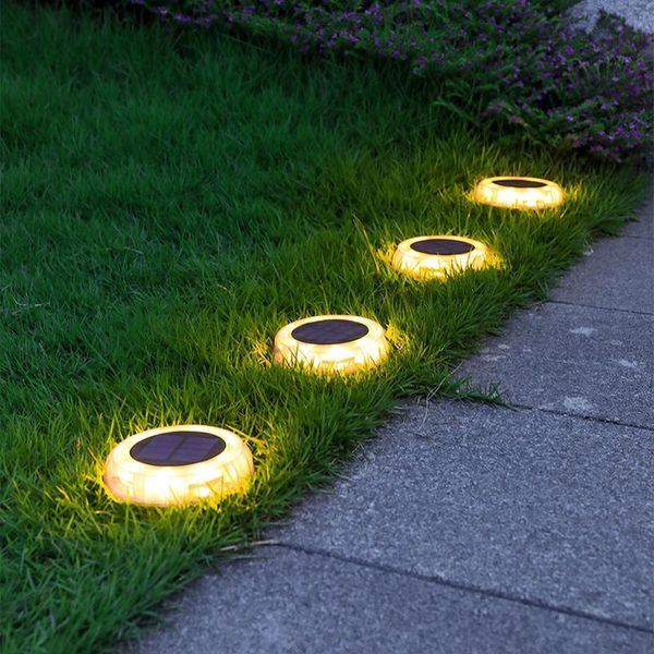 

lawn lamps 2pcs 1800mah battery power led garden solar light outdoor stake landscape lamp warm for lawns gardens