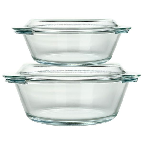 

bowls 2 piece glass bowl heat resistant lunch box with cover tempered oven microwave soup ceramic rice