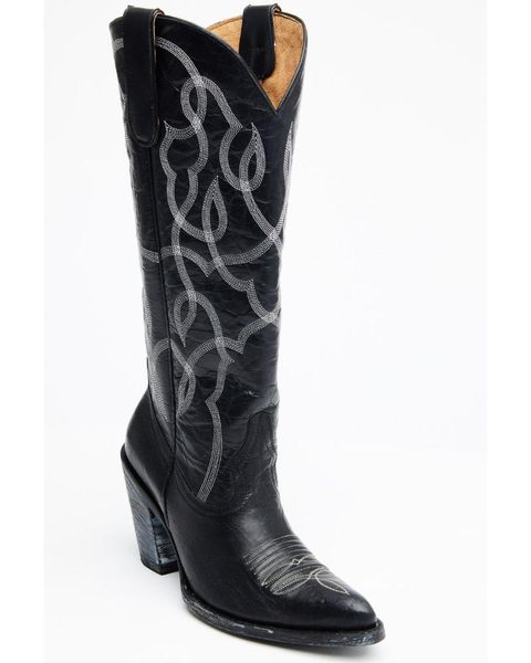 

boots women's revenge western - round toe, Black