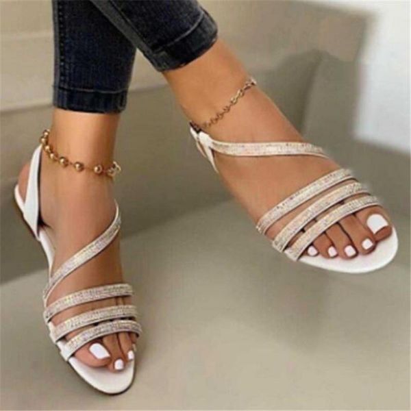 

sandals ladies women summer wear 2021 fashion net red lazy shoes flat and slippers beach flip 35-43, Black