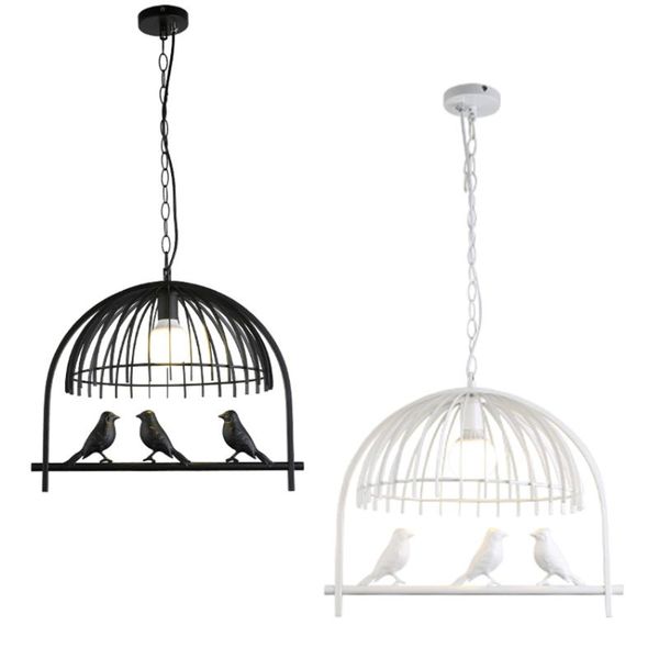 

pendant lamps american iron bird cage lights balcony dining room into corridor bar restaurant birdcage hanging lighting