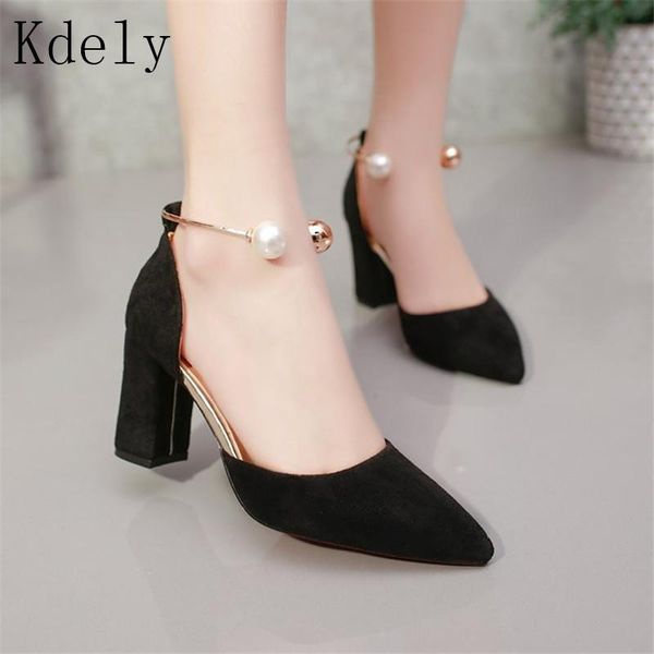 

dress shoes summersandalias femeninas high heels flock pointed sandals female summer mujer zapatos pumps 2021, Black