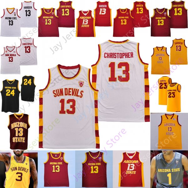 

arizona state sun devils asu basketball jersey ncaa college harden caleb chriser marcus bagley kimani lawrence luther muhammad alonzo verge, Black;red