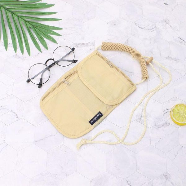 

travel security under clothes neck pouch card money secret holder wallet bag wallets, Red;black