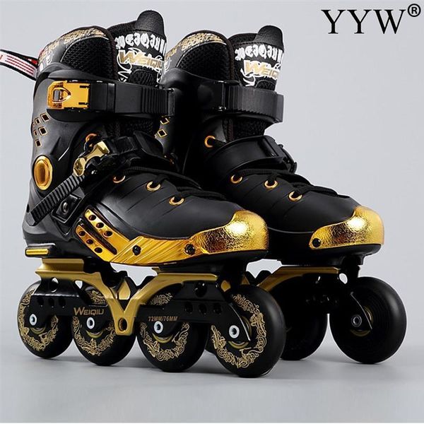 

girls women flat roller skates skating shoes sliding inline sneakers 4 wheels 1 row line outdoor figure gym sports &