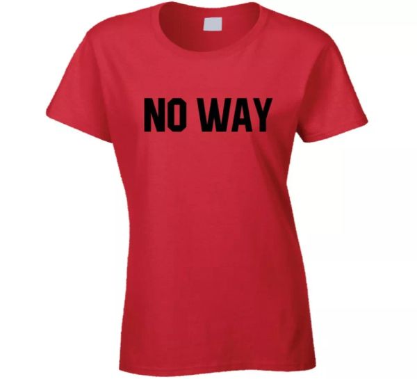

no way janet three's company tv show fan womens ladies t shirt, White;black