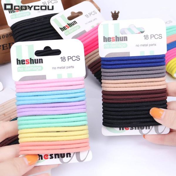

18pcs/sets kids color hair tie set women fashion bands accessories trendy hairband elastic sets braid elastic1
