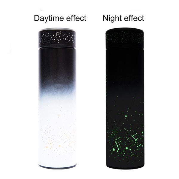 

water bottle luminous display insulation cup stainless steel portable 500ml h7jp