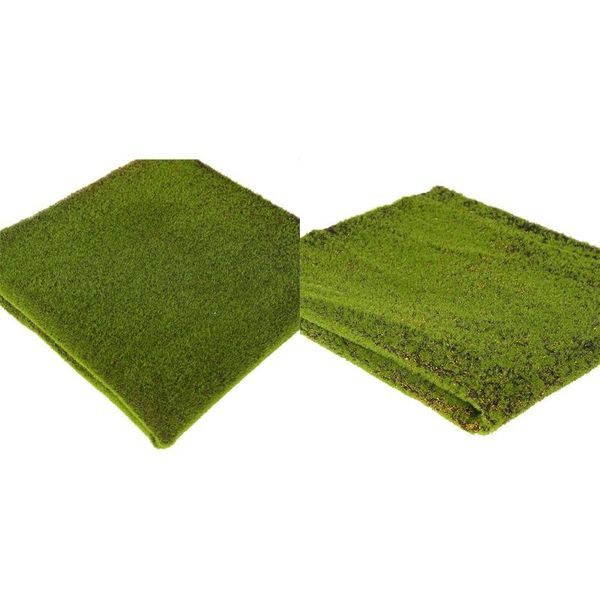 

decorative flowers & wreaths artificial grass mat lawn simulation plant fake moss 100*100cm for patio wall art green garden wedding party ho