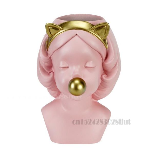 

vases nordic resin creative vase lovely bubble girl home decorative ornaments flower pot succulent tabledecor