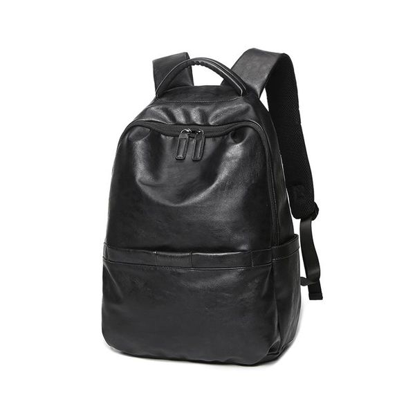 

backpack brand men leather school bag fashion waterproof travel casual book male