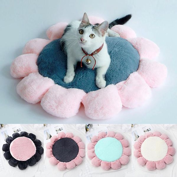 

cat beds & furniture cute girl heart pet mattress super soft velvet cushion sofa quilt sleeping pad accessories para gato supplies