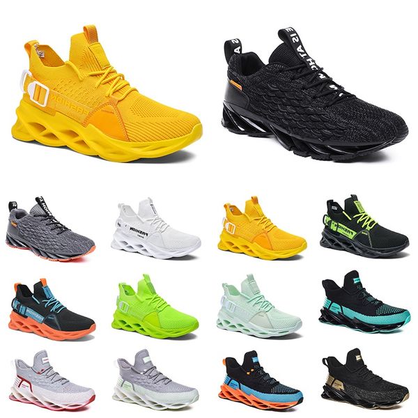 Sapatos correndo para homens top confortável respirável jogging triplo preto branco vermelho amarelo verde cinza laranja bule tênis esportivos treinadores fa 87 comtable