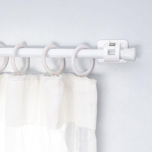 

other home decor 1/2 pcs white hanging rod clip adhesive wall self curtain shower clamp hooks brackets fixed rack h