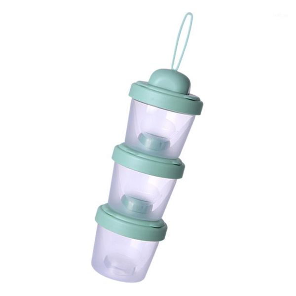

storage bottles & jars 1pc baby powder box auxiliary food portable outdoor subpackage (green)